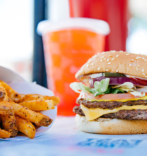 Checkers and Rally's hamburger and fries
